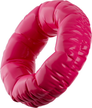 Pink donut decoration